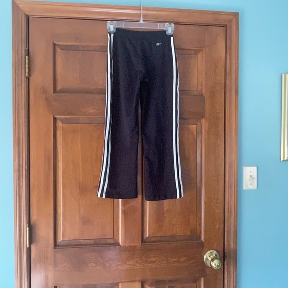 Always Cute Adidas Climalite Classic Black White Side Stripe Pull On Pant - Picture 5 of 13